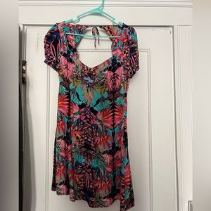 DESIGUAL colorful flowery mini dress
